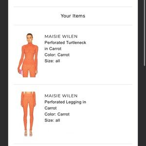 Maisie Wilen Perforated Turtleneck and Leggings Set